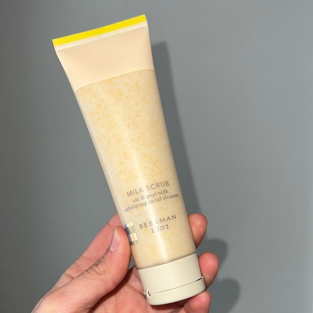 Beekman 1802 Milk Scrub Cleanser - Cream and Yellow